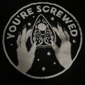 donating soon🚩“You’re Screwed” Goth tee